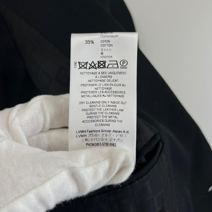 美品▲GIVENCHY ジバンシィ BM305S11YE ウール混 ロゴボタン シングル テーラードジャケット ブラック 46 ブルガリア製 正規品 メンズ