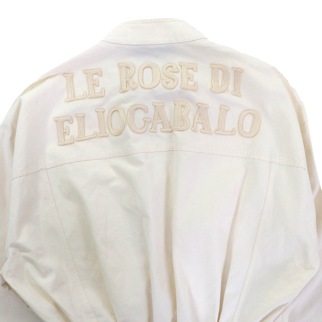 極美品△GUCCI グッチ 610065 コットン100% LE ROSE DI ELIOGABALO ウェブライン ロゴ オールインワン ツナギ オーバーオール L 正規品