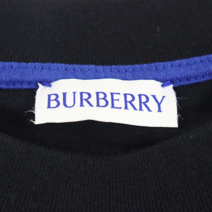 極美品○BURBERRY バーバリー 2024年製 8084969 エクエストリアン・ナイトパッチ ロゴ刺繍 クルーネック 半袖Ｔシャツ XS 正規品 メンズ