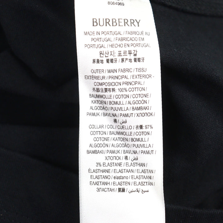 極美品○BURBERRY バーバリー 2024年製 8084969 エクエストリアン・ナイトパッチ ロゴ刺繍 クルーネック 半袖Ｔシャツ XS 正規品 メンズ