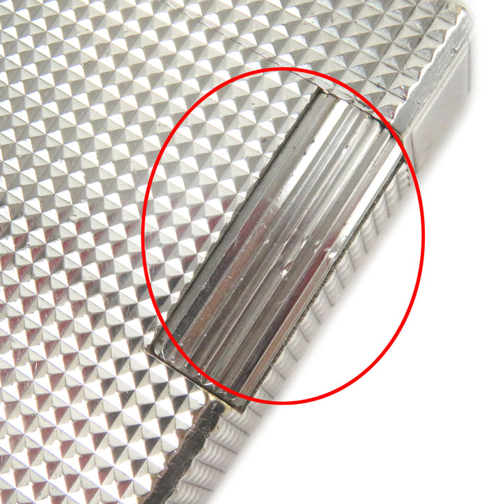 外装良品□Dupont デュポン ライン1 ロング ダイヤモンドヘッド スクエア 喫煙具 ガスライター シルバー フランス製 メンズ 着火不可