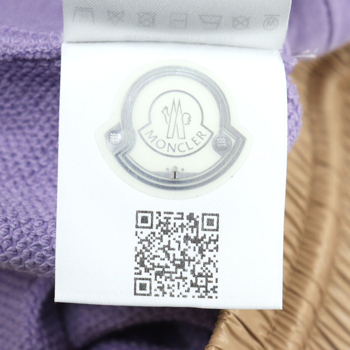 極美品○MONCLER モンクレール 2021年製 ロゴワッペン付き ドローストリング コントラストトリム スウェットパンツ M 正規品 メンズ
