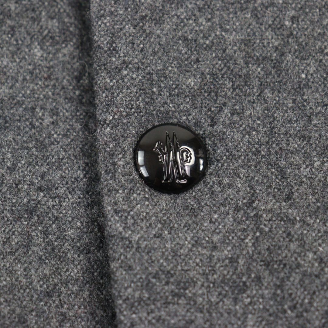 極美品○MONCLER モンクレール 22-23AW MILLEVACHES カシミヤ40% ロゴワッペン付き 本切羽 ダウンテーラードジャケット 1 正規品 メンズ
