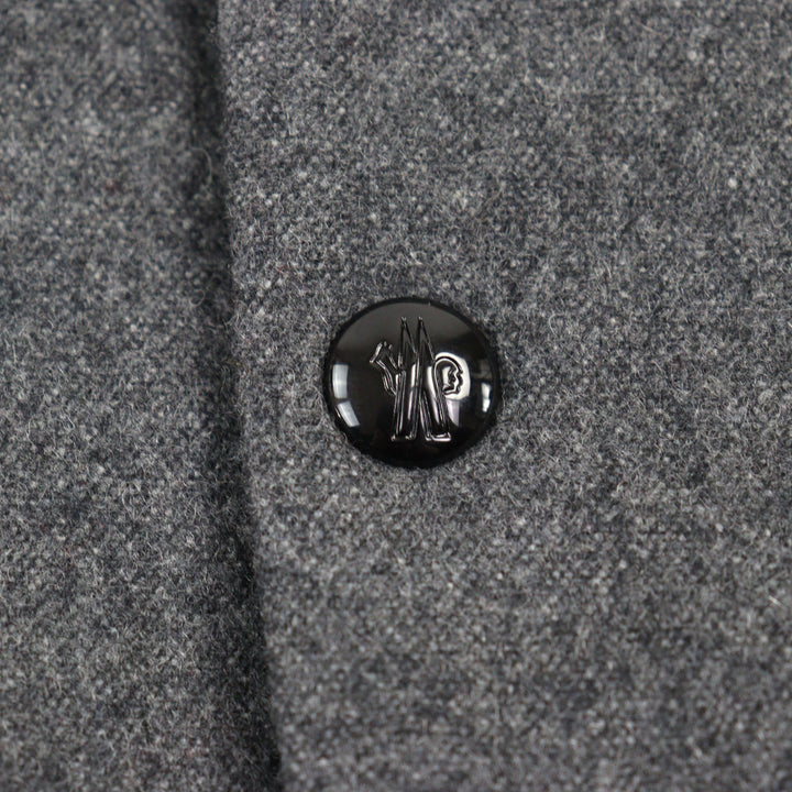 極美品○MONCLER モンクレール 22-23AW MILLEVACHES カシミヤ40% ロゴワッペン付き 本切羽 ダウンテーラードジャケット 1 正規品 メンズ