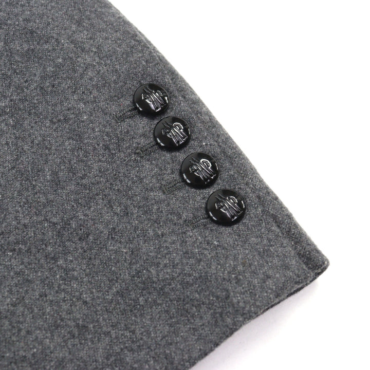 極美品○MONCLER モンクレール 22-23AW MILLEVACHES カシミヤ40% ロゴワッペン付き 本切羽 ダウンテーラードジャケット 1 正規品 メンズ