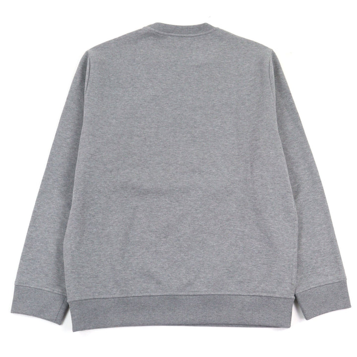 極美品○HERMES エルメス 24AW 467810HA Metallerie au Carre メタルリー・オ・カレ レザーパッチ ラウンドネック スウェット M 正規品