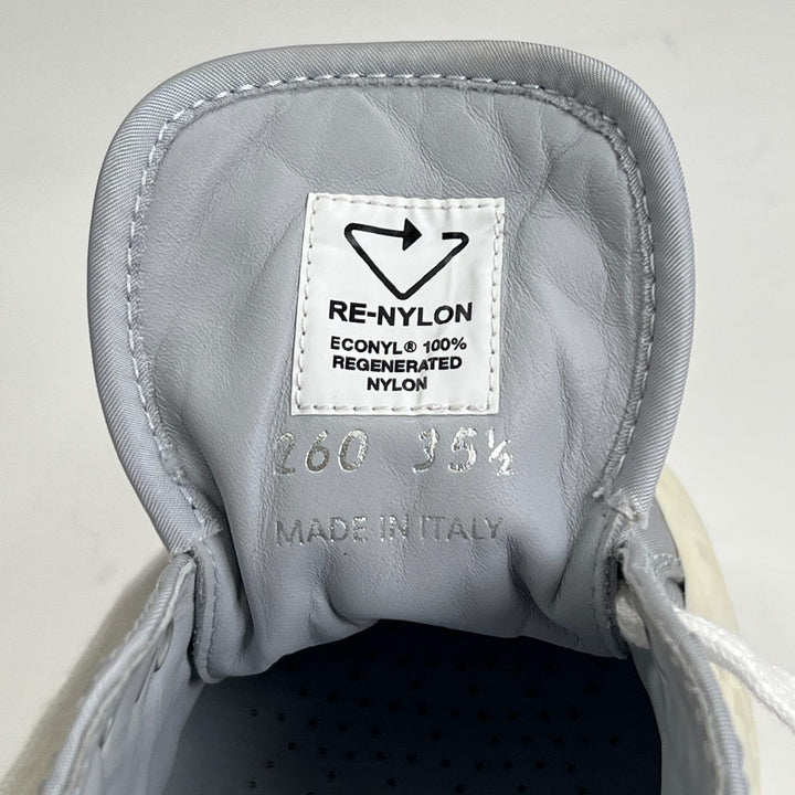 美品▲PRADA プラダ 1E260M Re-Nylon ダブルホイール トライアングルロゴ スニーカー ブルー 35.5 保存袋付き イタリア製 レディース