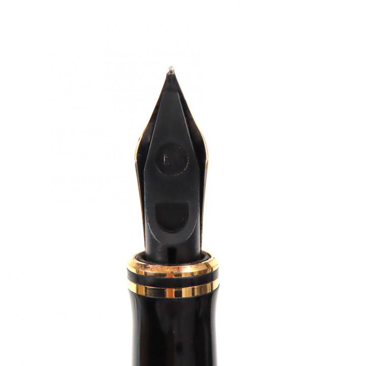 良品▼PARKER パーカー デュオフィールド マーブルレッド インターナショナル 18K Fニブ 万年筆 レッド ゴールド ブラック UK製 メンズ