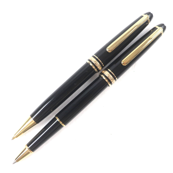 良品▼MONTBLANC モンブラン マイスターシュテュック クラシック ホワイトスター シャープペンシル ボールペン 2本セット 筆記確認済み