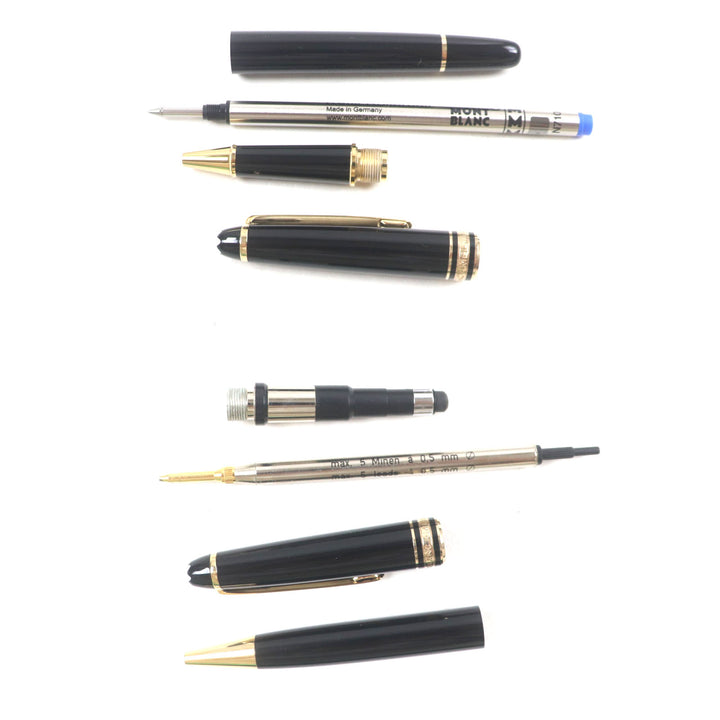良品▼MONTBLANC モンブラン マイスターシュテュック クラシック ホワイトスター シャープペンシル ボールペン 2本セット 筆記確認済み