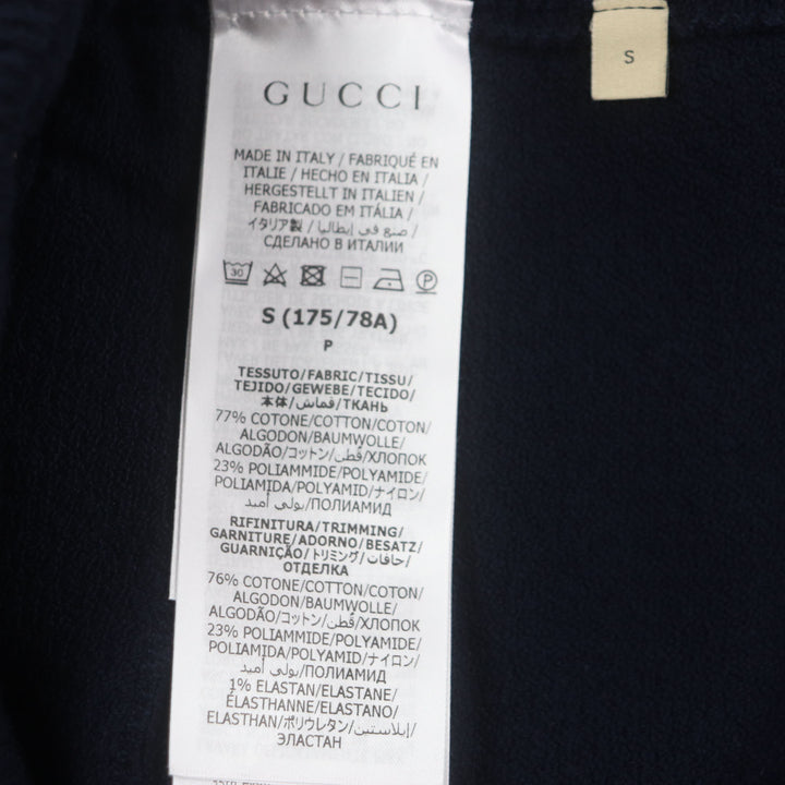 極美品▼GUCCI グッチ 752098 GG コットンジャガードニット ハーフパンツ ショートパンツ ブラウン ネイビー S イタリア製 正規品 メンズ