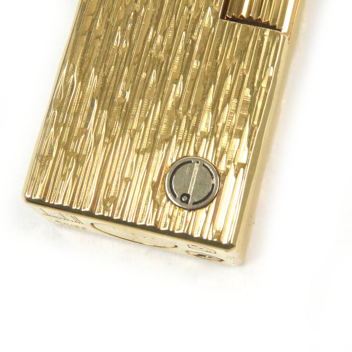 外装極美品□Dunhill ダンヒル ロゴ入り 総柄 スクエア ローラー式 喫煙具 ガスライター ゴールド スイス製 メンズ レディース 着火不可