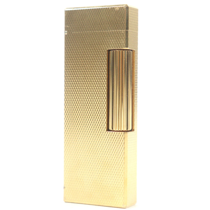 外装美品□Dunhill ダンヒル スリム 新型 オーバル ローラー式 喫煙具 ガスライター ゴールド スイス製 メンズ レディース 着火不可