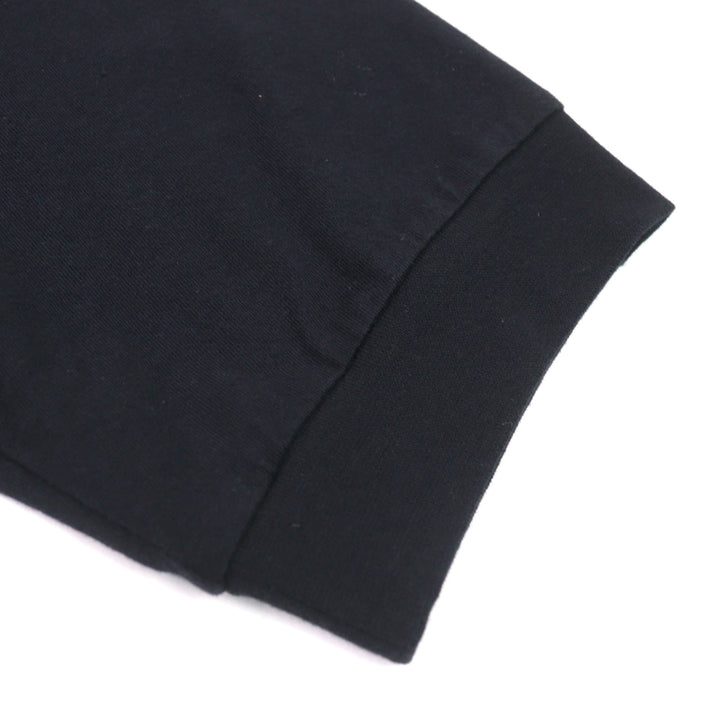 未使用品○ANTICIPO アンティーチポ INZOLIA インツォリア ロゴタグ付き スムースコットン Vネック リブ切替 半袖Ｔシャツ 黒 44 正規品