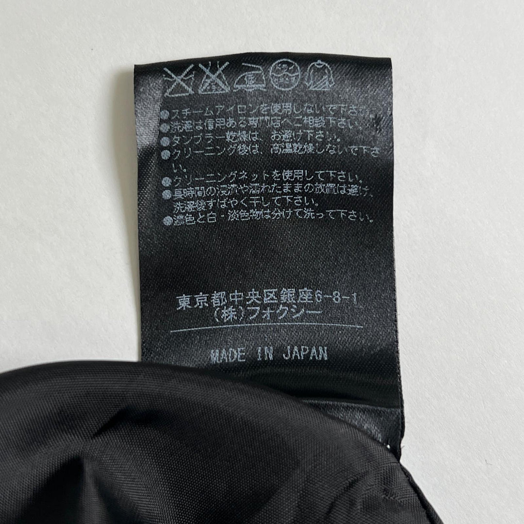 極美品▲FOXEY フォクシー ウール100％ 花柄 総レース ノースリーブ ワンピース ブラック 38 日本製 正規品　レディース