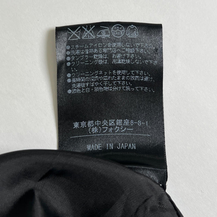 極美品▲FOXEY フォクシー ウール100％ 花柄 総レース ノースリーブ ワンピース ブラック 38 日本製 正規品　レディース