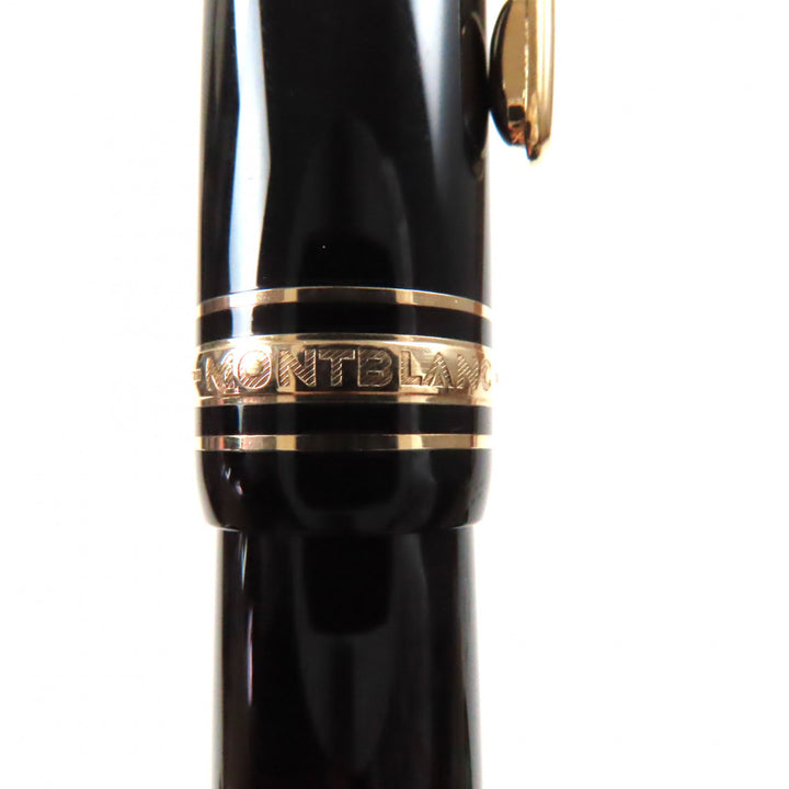 美品▼MONTBLANC モンブラン マイスターシュテュック 146 14K Bニブ ホワイトスター 万年筆 ブラック ゴールド ドイツ製 メンズ