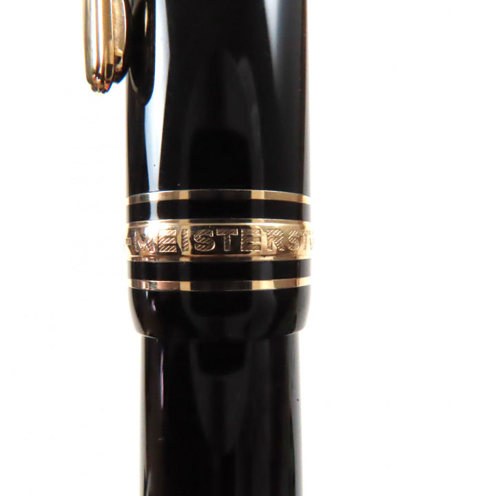 美品▼MONTBLANC モンブラン マイスターシュテュック 146 14K Bニブ ホワイトスター 万年筆 ブラック ゴールド ドイツ製 メンズ