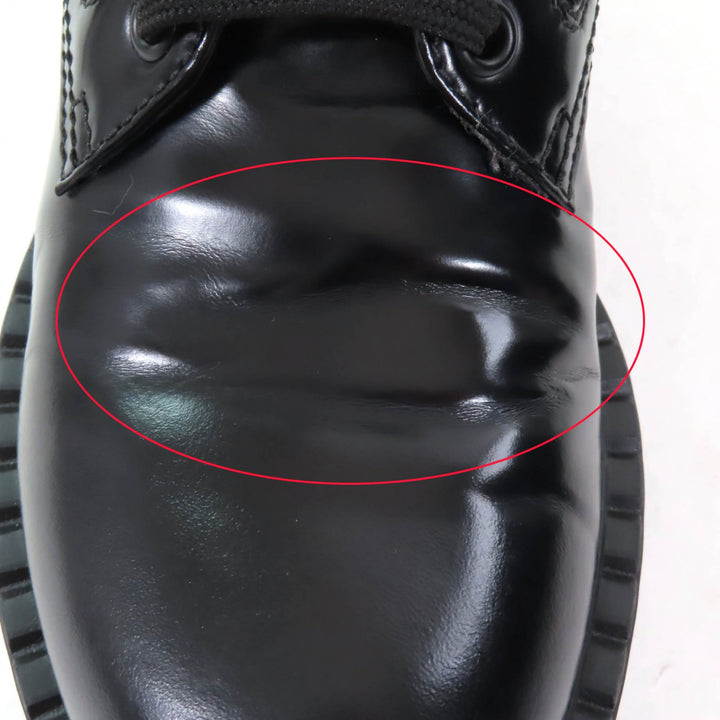 美品★PRADA プラダ 1T782M Re Nylonトライアングルロゴ ブラッシュドレザー ブーツ ブラック 37 箱・保存袋付き イタリア製 レディース
