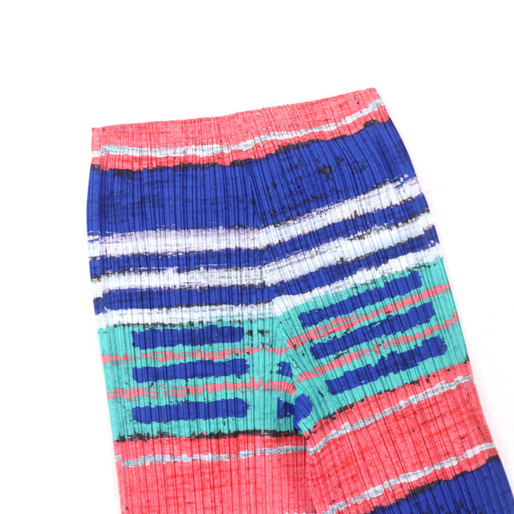 極美品★PLEATS PLEASE プリーツプリーズ イッセイミヤケ PP21-JF684 総柄 プリーツ パンツ マルチ 1 日本製 正規品 レディース