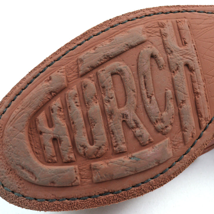 美品○CHURCH’S チャーチ PEMBREY レザー ラスト126 スプリットトゥ ヒールカウンター ペニーローファー ブラウン 6 メンズ