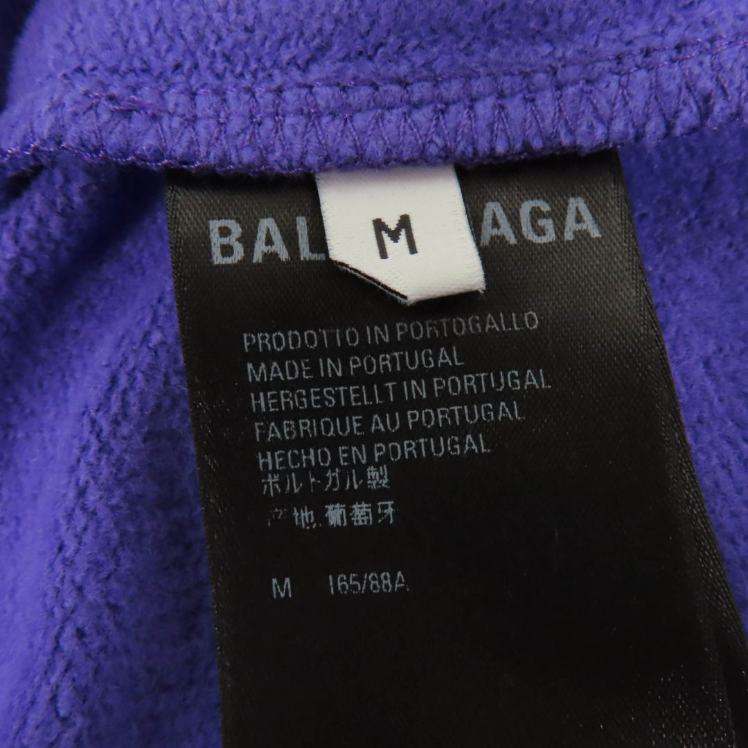 未使用品☆BALENCIAGA バレンシアガ 2021年製 670946 Bebe コットン100％ ストーン・フード付 パーカー パープル M 正規品 レディース