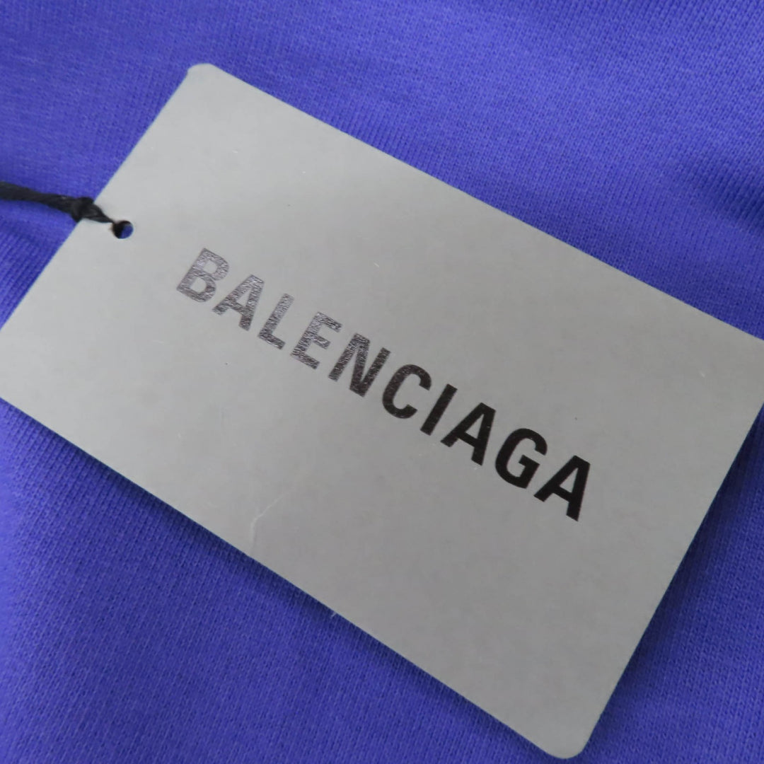 未使用品☆BALENCIAGA バレンシアガ 2021年製 670946 Bebe コットン100％ ストーン・フード付 パーカー パープル M 正規品 レディース