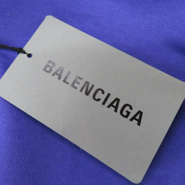 未使用品☆BALENCIAGA バレンシアガ 2021年製 670946 Bebe コットン100％ ストーン・フード付 パーカー パープル M 正規品 レディース