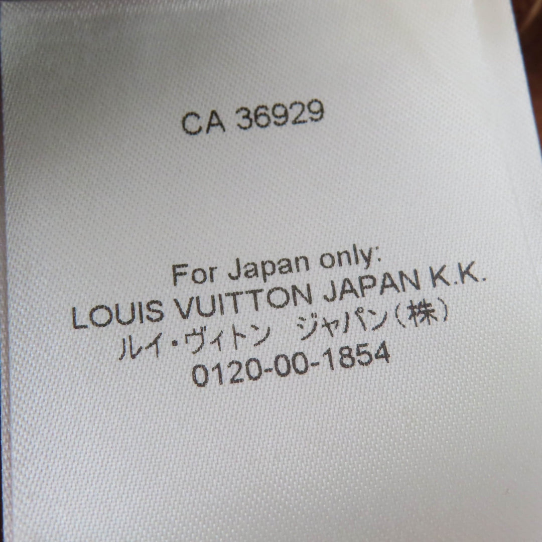 極美品☆LOUIS VUITTON ルイヴィトン 22SS ウール シルク モノグラム LV金ボタン 台形 ミニスカート ブラウン 40 伊製 正規品 レディース