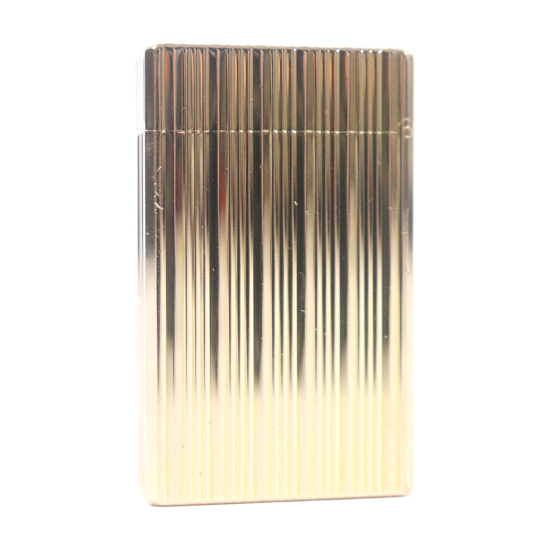 外装美品□Dupont デュポン ライン1 ロング スクエア ローラー式 喫煙具 ガスライター ピンクゴールド フランス製 メンズ 着火不可