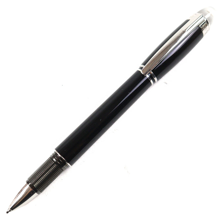 良品○MONTBLANC モンブラン スターウォーカー メタル ロゴ刻印 ホワイトスター キャップ式 ファインライナー ブラック系 筆記確認済み