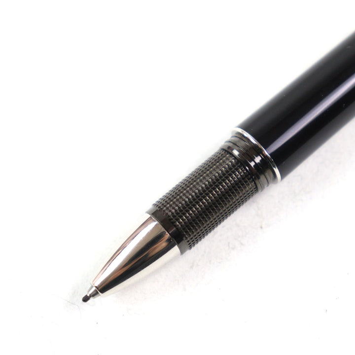 良品○MONTBLANC モンブラン スターウォーカー メタル ロゴ刻印 ホワイトスター キャップ式 ファインライナー ブラック系 筆記確認済み