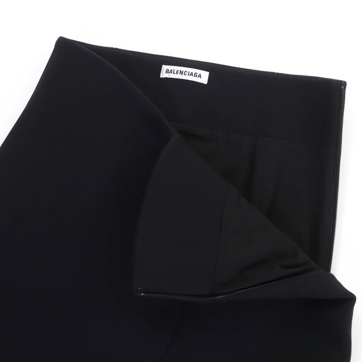美品☆BALENCIAGA バレンシアガ 2021年製 662987 ボンディング ミニスカート ブラック 34 イタリア製 正規品 レディース