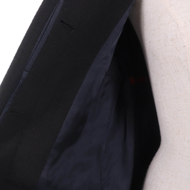 美品☆MaxMara STUDIO マックスマーラ ステュディオ バージンウール100％ スタンドカラー コート チャコールグレー 36 正規品 レディース