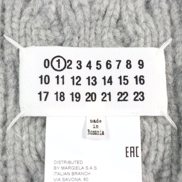 極美品○Maison Margiela 1 メゾンマルジェラ1 21AW S51TH0085 アイコンステッチ Vネック ポンチョスタイル ニットベスト M 正規 メンズ