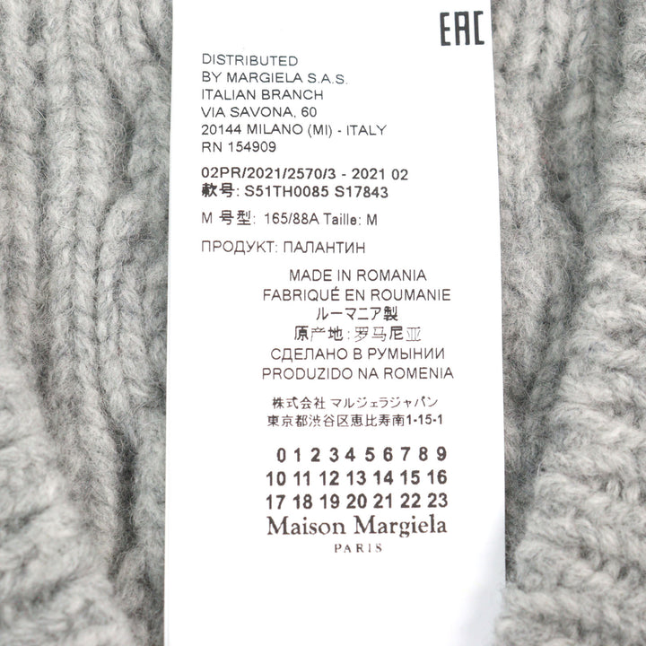 極美品○Maison Margiela 1 メゾンマルジェラ1 21AW S51TH0085 アイコンステッチ Vネック ポンチョスタイル ニットベスト M 正規 メンズ