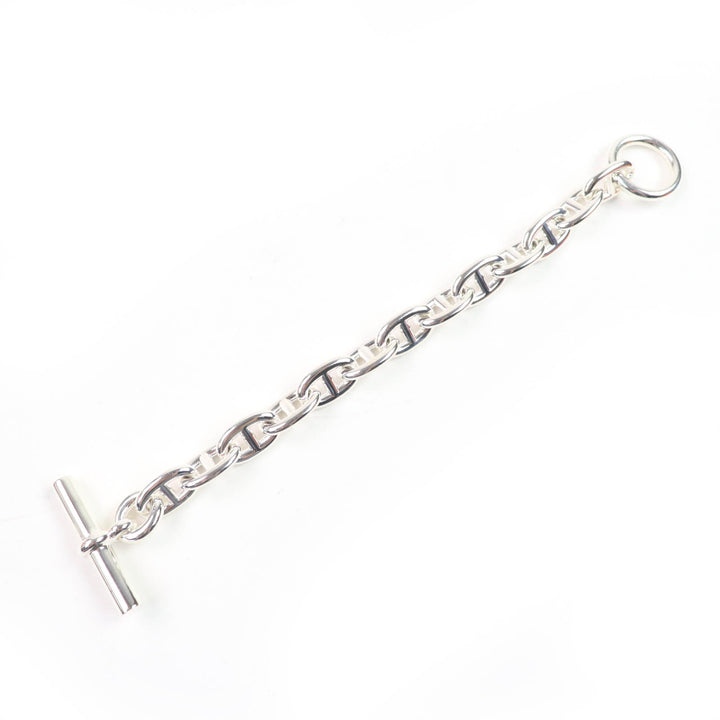 極美品☆HERMES エルメス 2024年製 シェーヌダンクルMM AG925 13コマ バングル ブレスレット シルバー 箱・ケース付き 重量49.8g