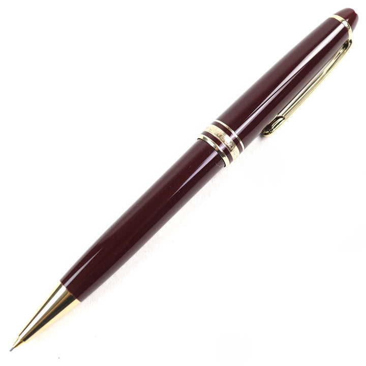 極美品○MONTBLANC モンブラン マイスターシュテュック クラシック ロゴ刻印 ホワイトスター ツイスト式 シャープペンシル ケース付き