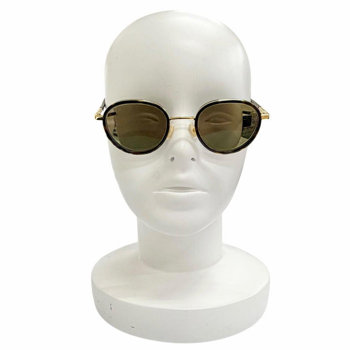 美品△BOTTEGAVENETA ボッテガヴェネタ BV1372S フォルテ サングラス クリアブラウン マーブル ゴールド 49□22-145 度入り イタリア製
