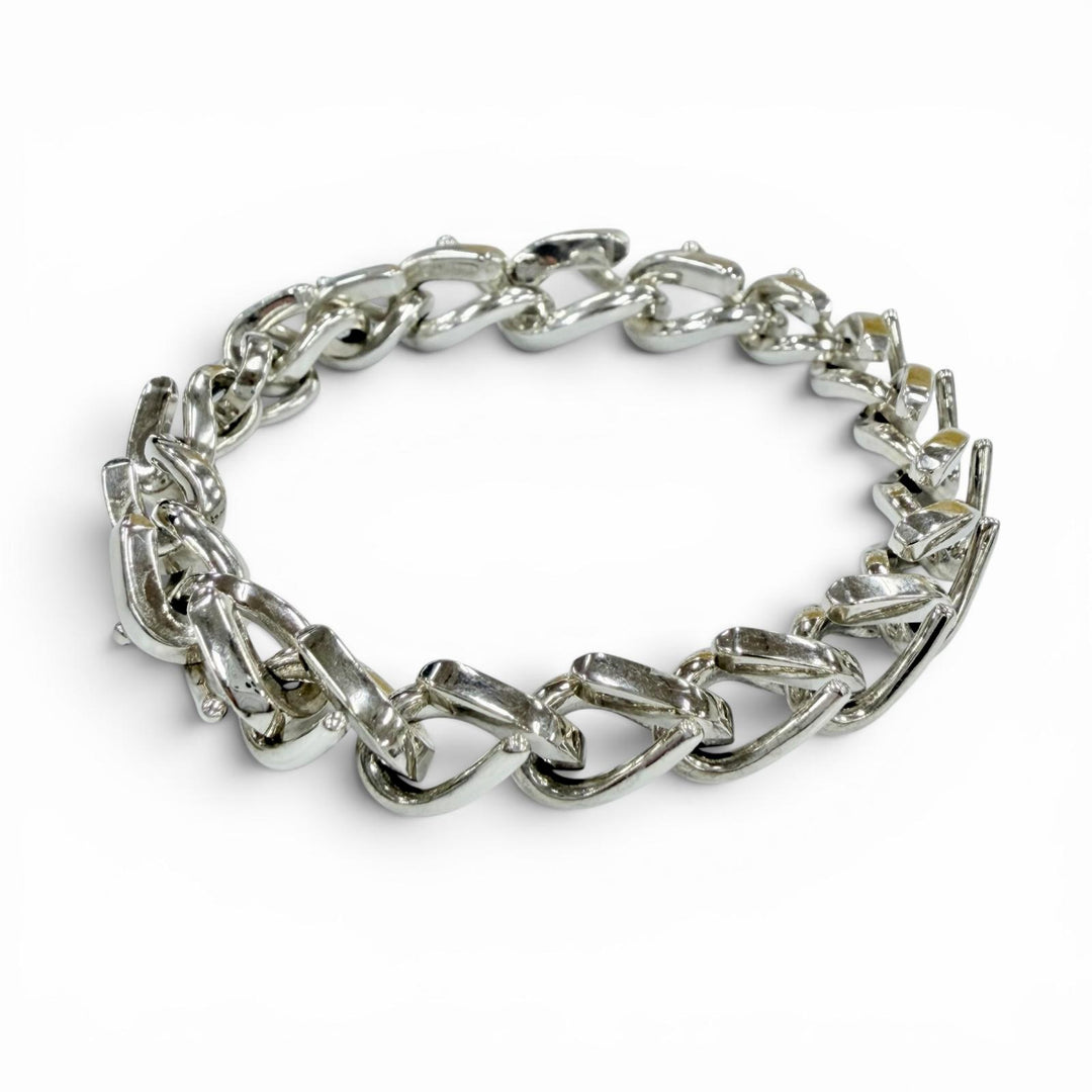 極美品◇TIFFANY&amp;Co. ティファニー フォージ ミディアム リンク ブレスレット ハイポリッシュ 925 現行品 シルバー 重量37.6g 定価308000