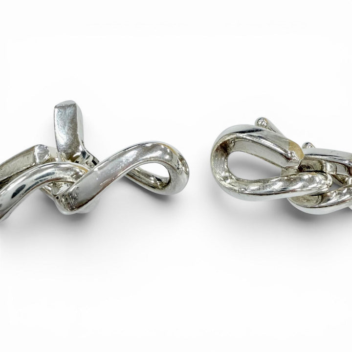 極美品◇TIFFANY&amp;Co. ティファニー フォージ ミディアム リンク ブレスレット ハイポリッシュ 925 現行品 シルバー 重量37.6g 定価308000
