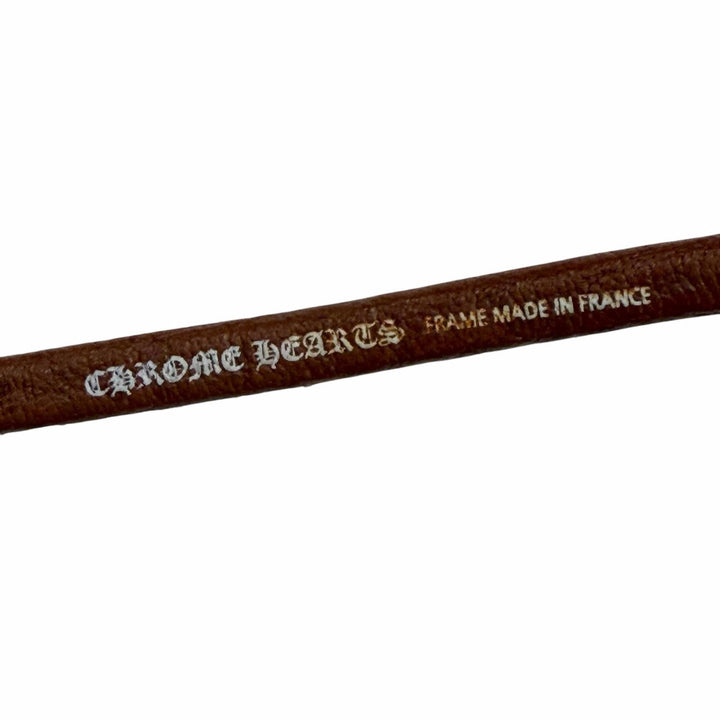 良品▼CHROME HEARTS クロムハーツ AMPED レザー 925 ツーブリッジ グラデーションレンズ アイウェア サングラス 度入り ケース付き
