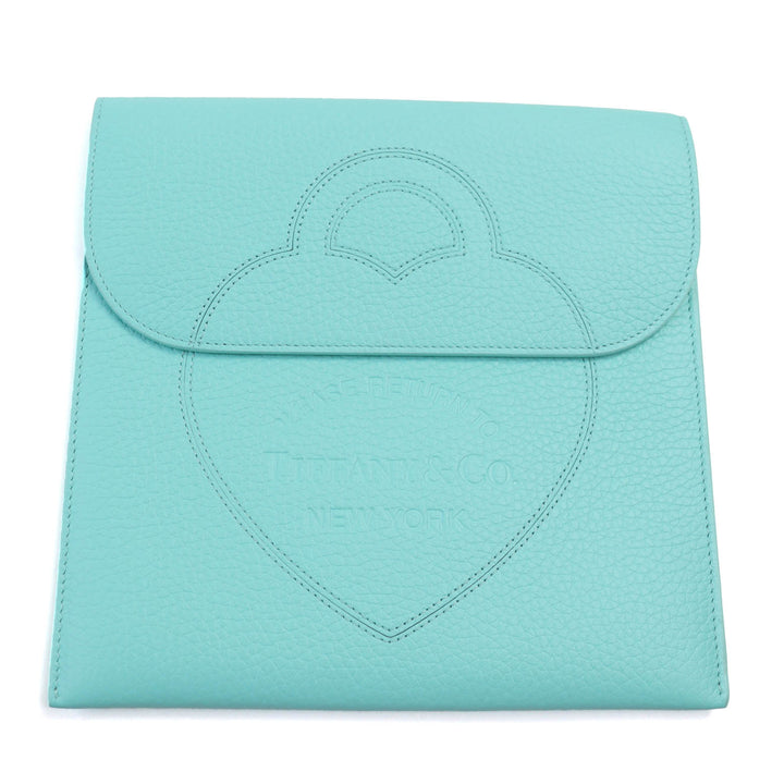 美品◇TIFFANY&amp;Co. ティファニー リターントゥティファニー レザー ポーチ ティファニーブルー 箱・保存袋付き イタリア製 レディース