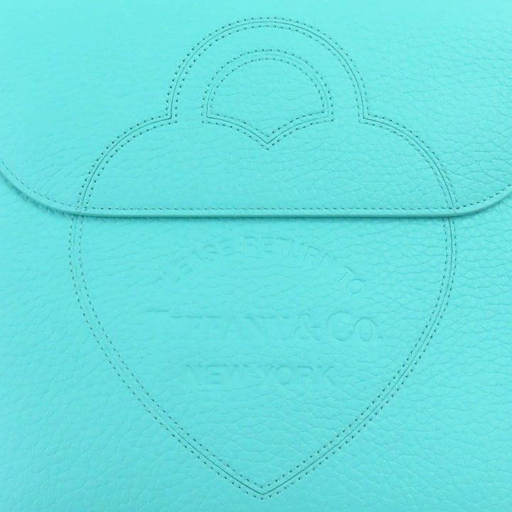 美品◇TIFFANY&amp;Co. ティファニー リターントゥティファニー レザー ポーチ ティファニーブルー 箱・保存袋付き イタリア製 レディース