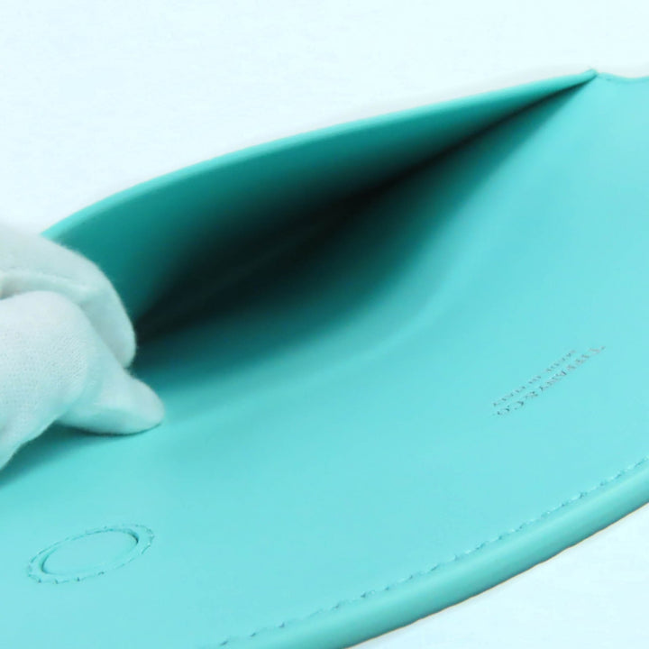 美品◇TIFFANY&amp;Co. ティファニー リターントゥティファニー レザー ポーチ ティファニーブルー 箱・保存袋付き イタリア製 レディース