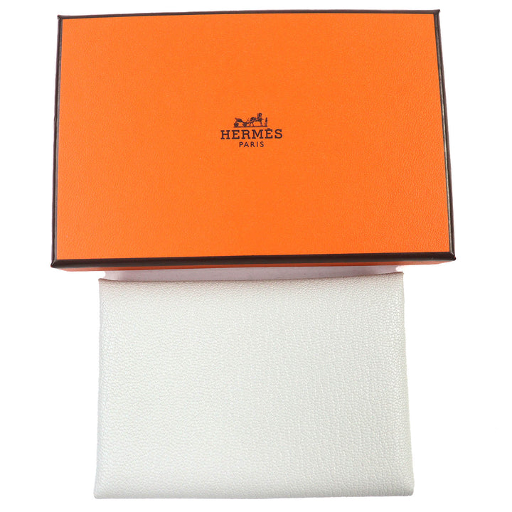 未使用品△HERMES エルメス カルヴィ デュオ シェーブルミゾル グリペール シルバー金具 コインケース W刻印 箱付き 仏製 レディース