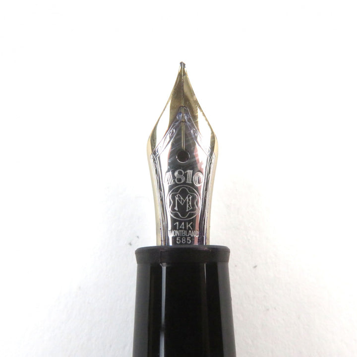 美品○MONTBLANC モンブラン マイスターシュテュック 145 Pix クラシック ショパン 14K Fニブ ロゴ刻印 ホワイトスター CD付き 万年筆