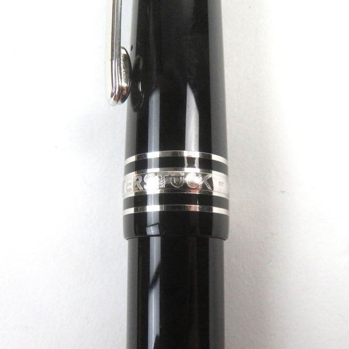 美品○MONTBLANC モンブラン マイスターシュテュック 145 Pix クラシック ショパン 14K Fニブ ロゴ刻印 ホワイトスター CD付き 万年筆