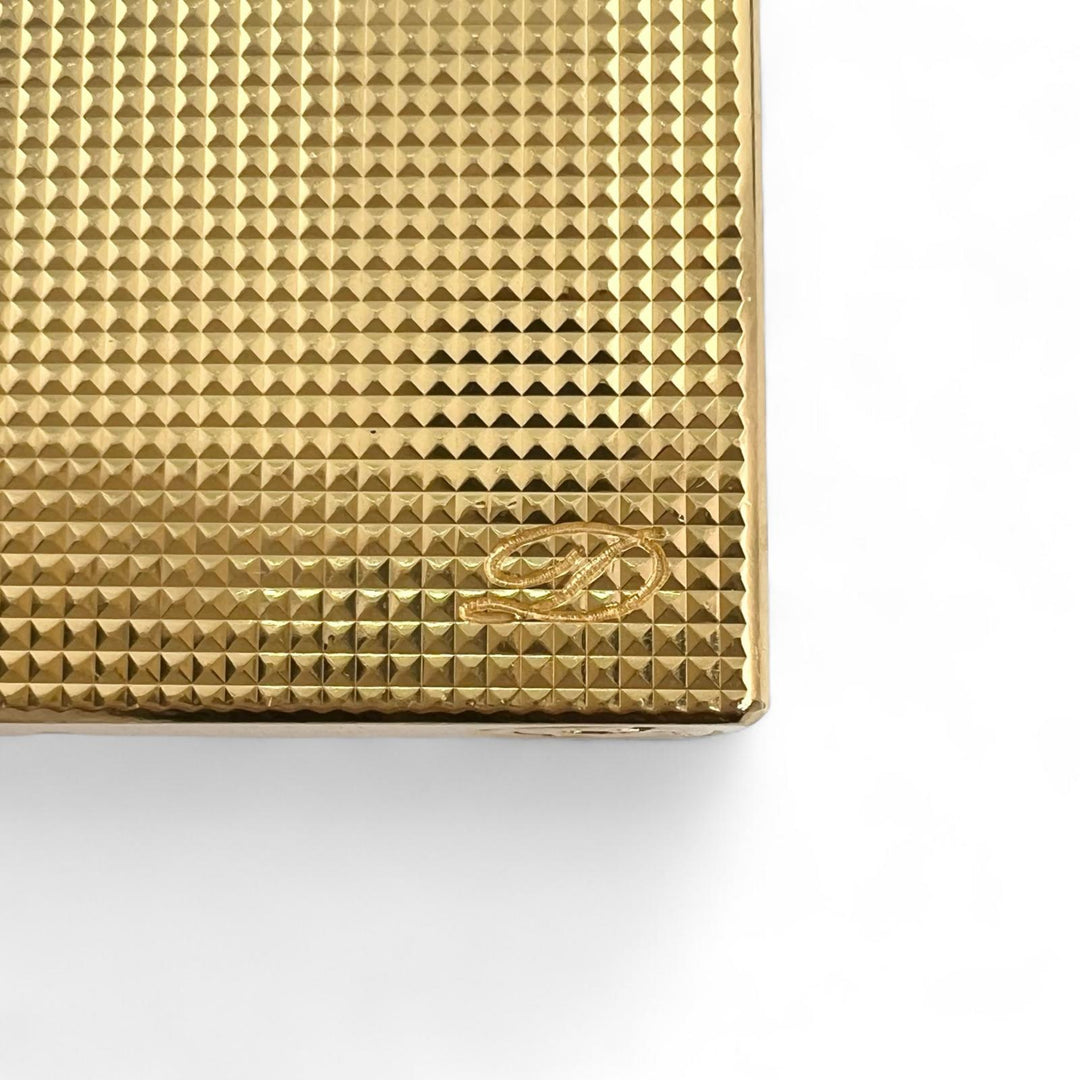 美品▲Dupont デュポン ギャッツビー ダイヤモンドヘッド ローラー式 喫煙具 ガスライター ゴールド フランス製 メンズ 着火確認済み