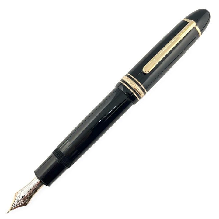 美品▲MONTBLANC モンブラン マイスターシュテュック 149 ペン先14C EFニブ ホワイトスター 万年筆 ブラック ゴールド ドイツ製 メンズ